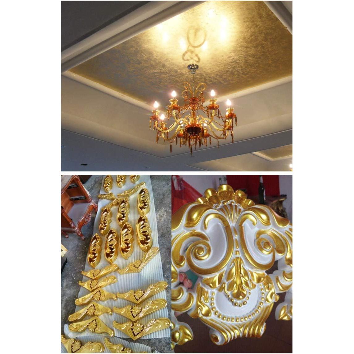 Hojas de Imitación de Foil Dorado GLSTOY 14x14cm para Manualidades