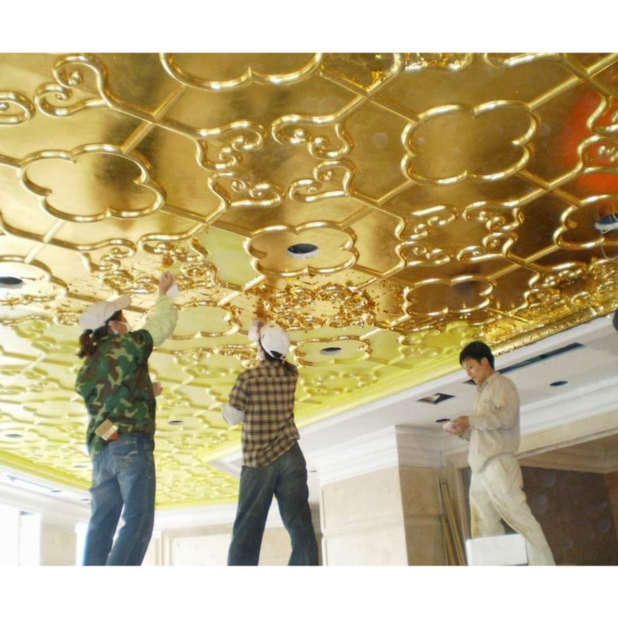 Hojas de Imitación de Foil Dorado GLSTOY 14x14cm para Manualidades