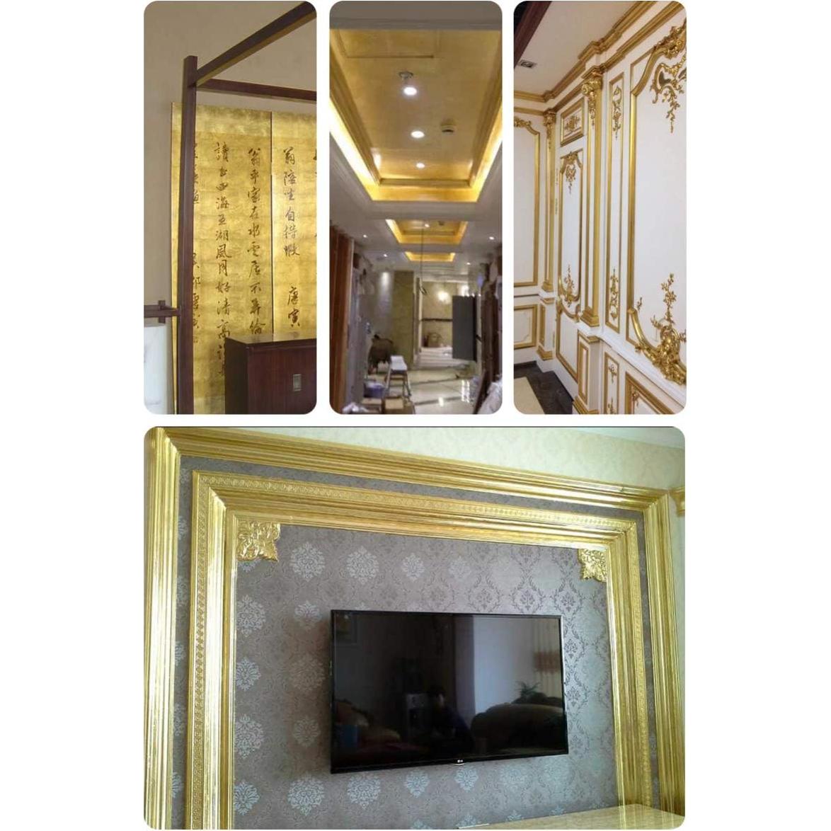 Hojas de Imitación de Foil Dorado GLSTOY 14x14cm para Manualidades