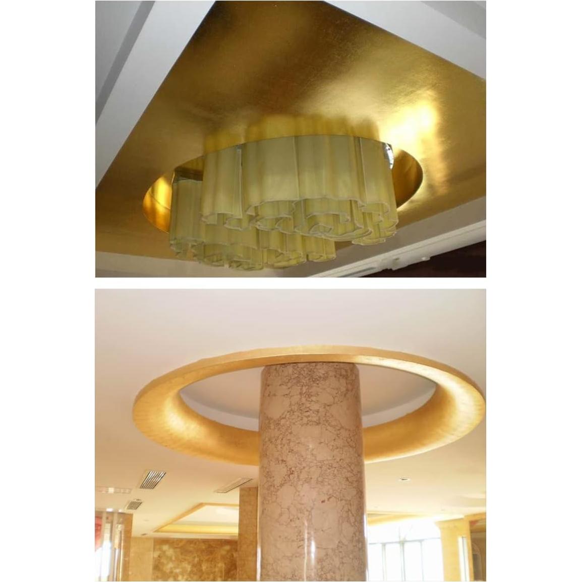 Hojas de Imitación de Foil Dorado GLSTOY 14x14cm para Manualidades