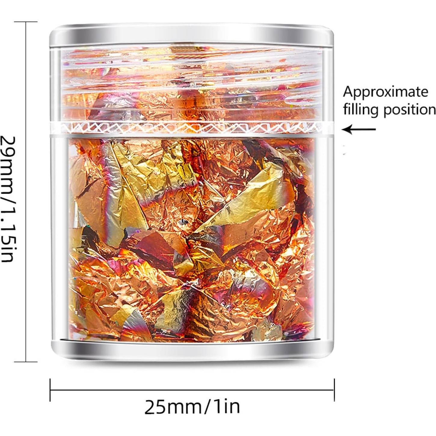 Luxurious Gold Leaf Flakes for Resin and Art Foil Decorative Paper Gold Flakes for Artistic Project