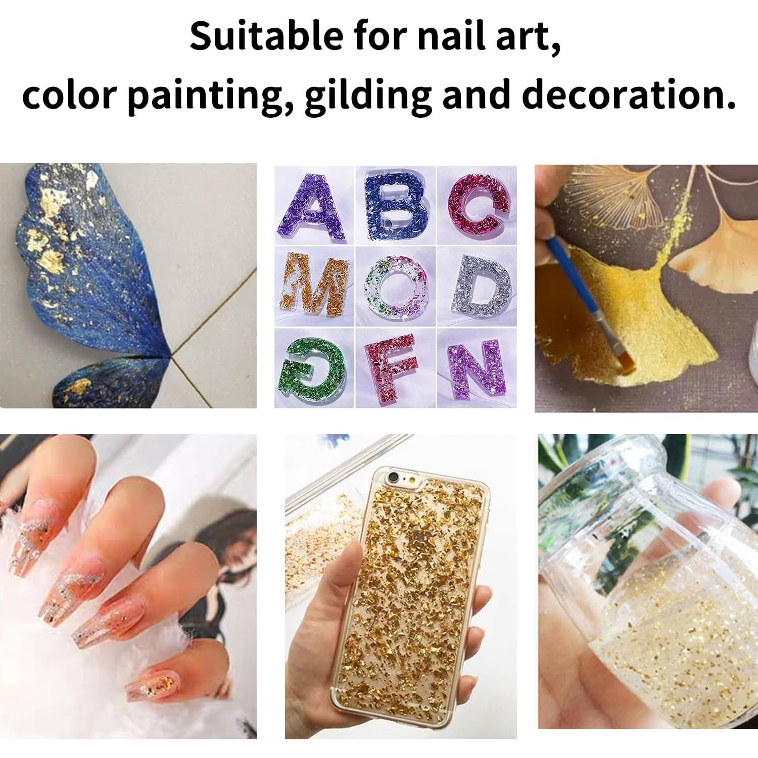 Hojas de Oro Imitación PEKPAK 100PCS 8x8.5cm para Artesanías