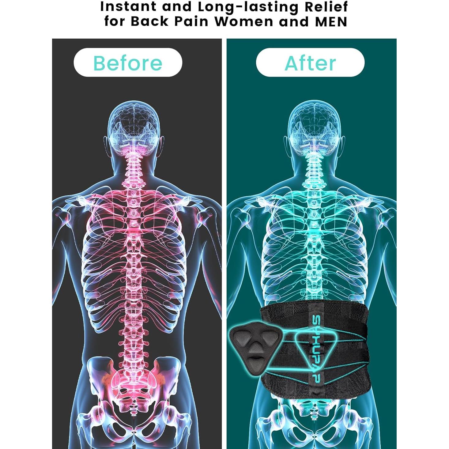 Faja Lumbar SYXUPAP Ajustable para Alivio de Dolor Espalda