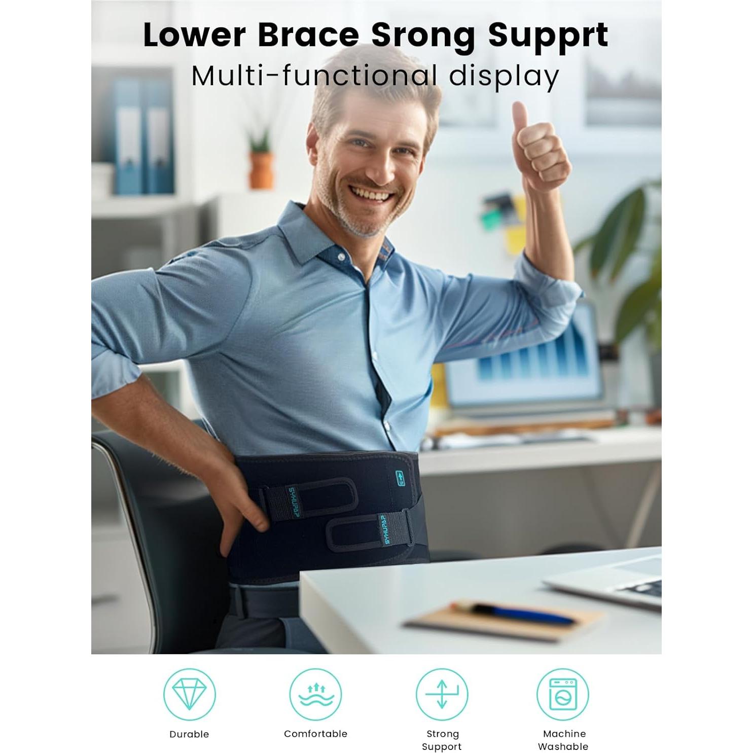 Faja Lumbar SYXUPAP Ajustable para Alivio de Dolor Espalda