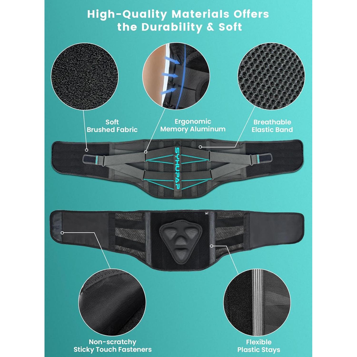 Faja Lumbar SYXUPAP Ajustable para Alivio de Dolor Espalda