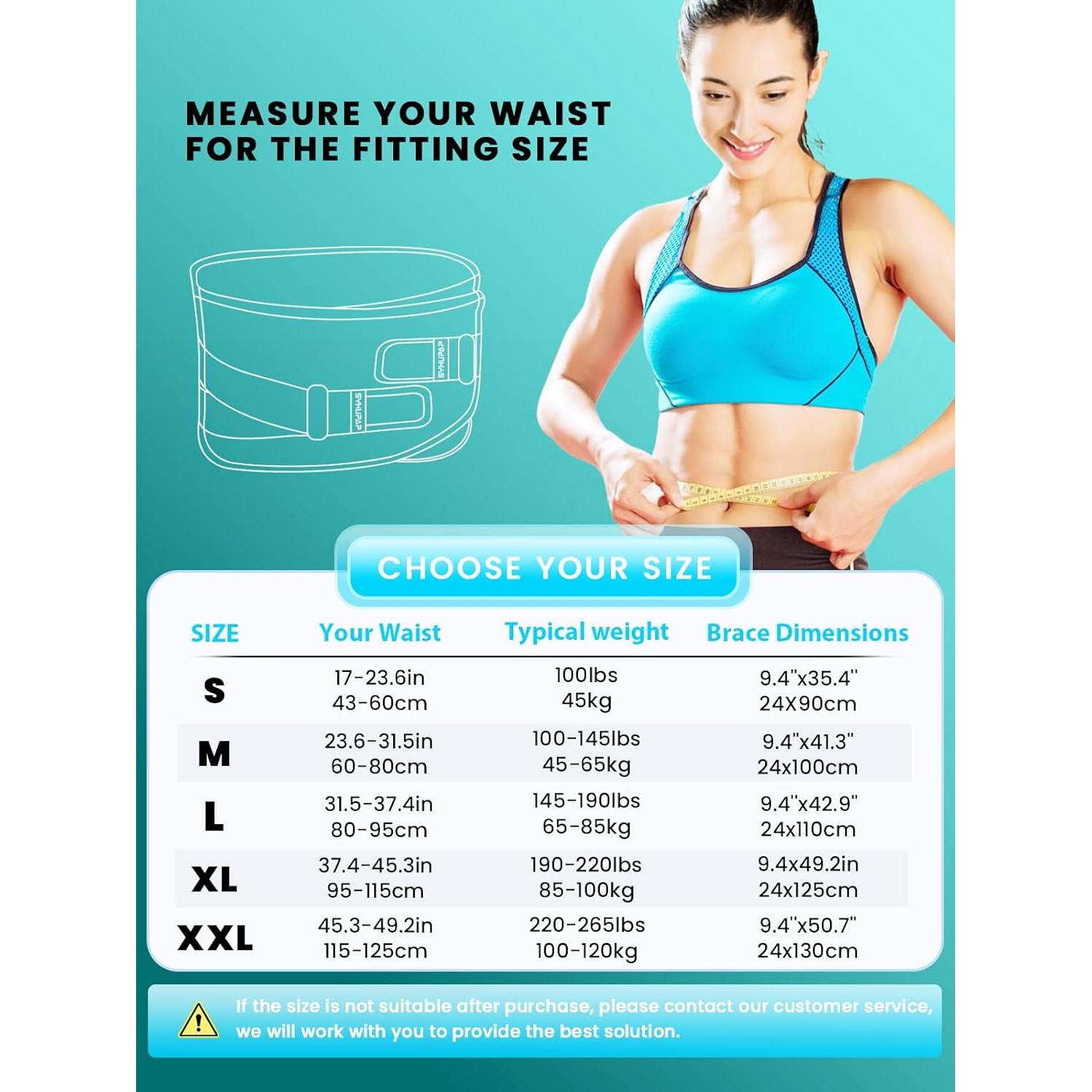 Faja Lumbar SYXUPAP Ajustable para Alivio de Dolor Espalda