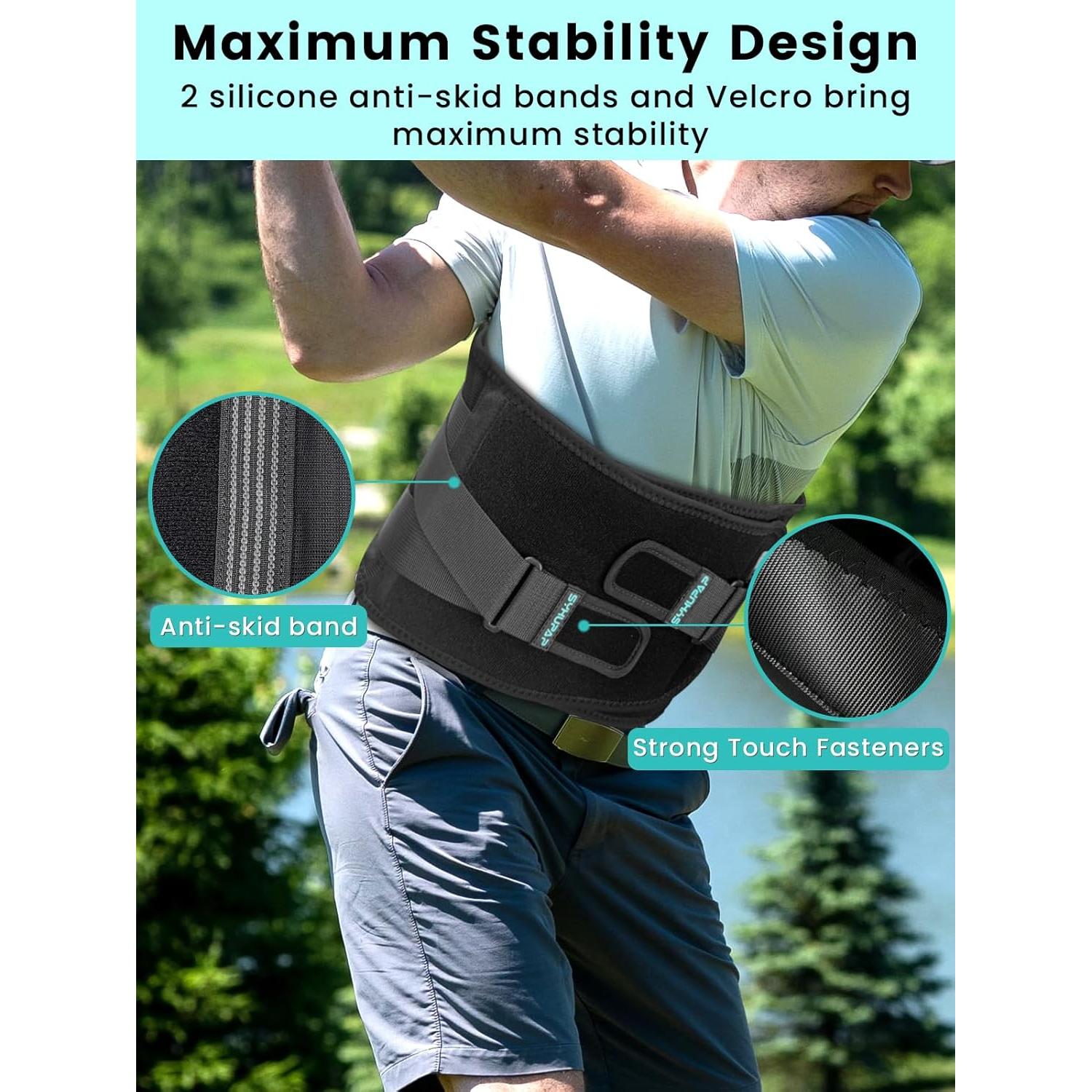 Faja Lumbar SYXUPAP Ajustable para Alivio de Dolor Espalda