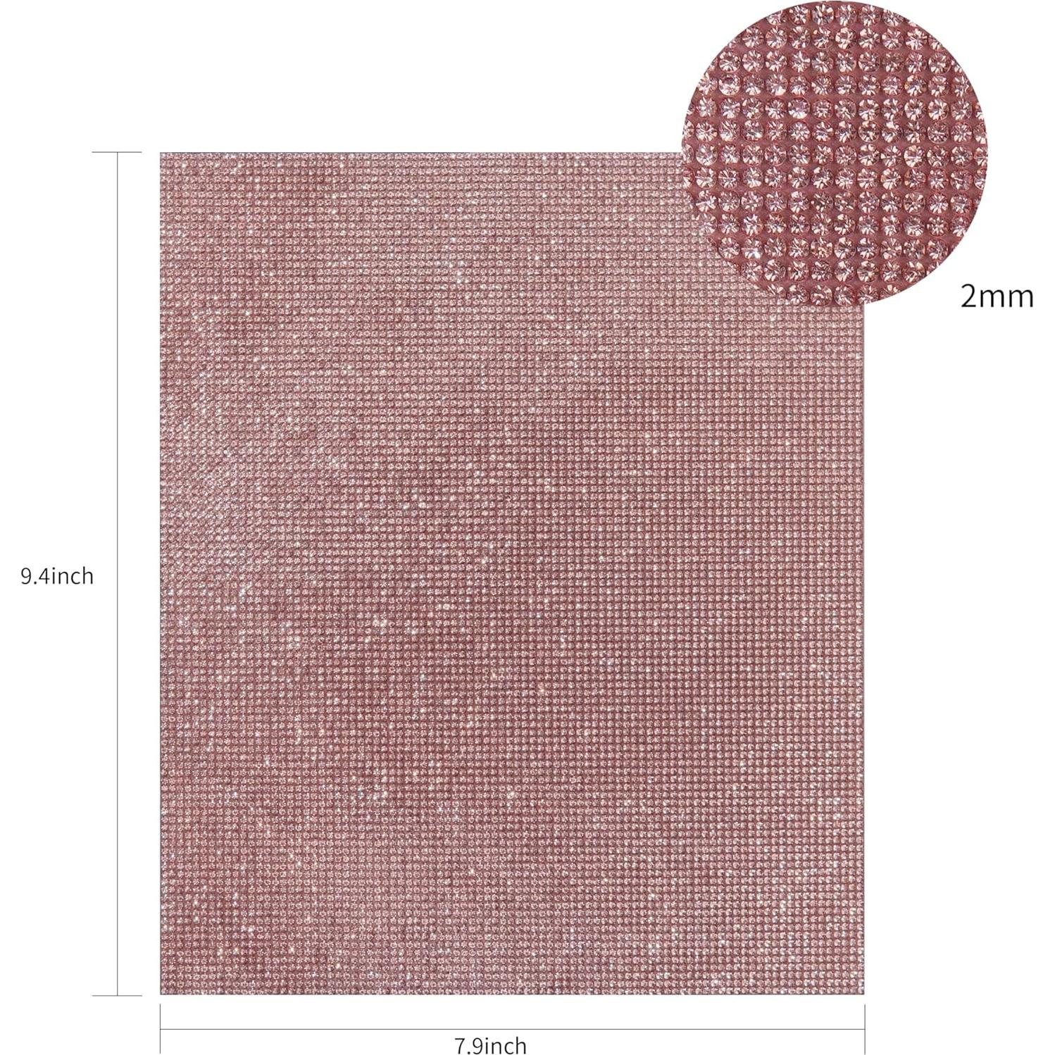 Hojas de Strass Autoadhesivas HANWER 23.9x20.1 cm Oro Rosa