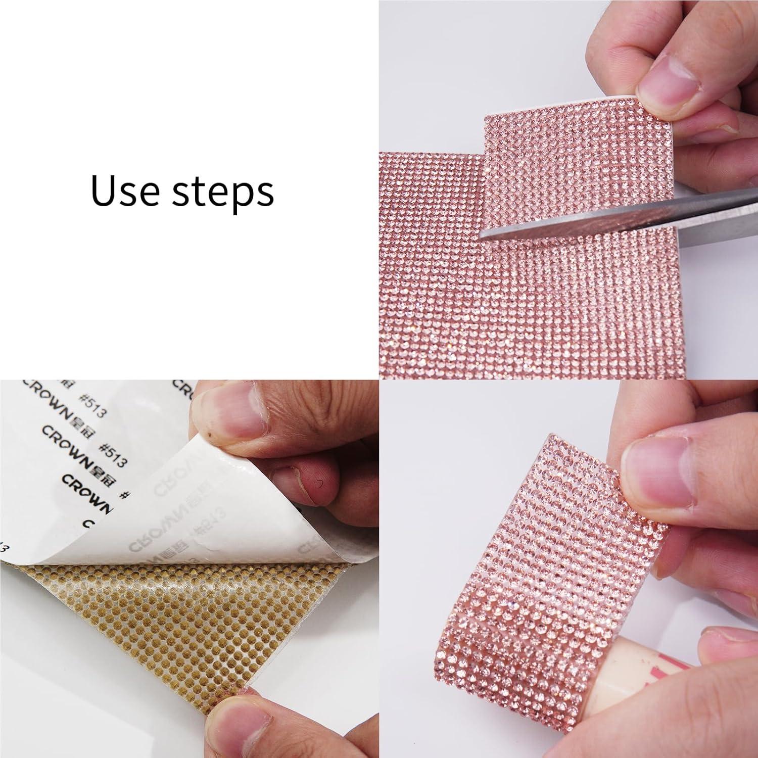 Hojas de Strass Autoadhesivas HANWER 23.9x20.1 cm Oro Rosa