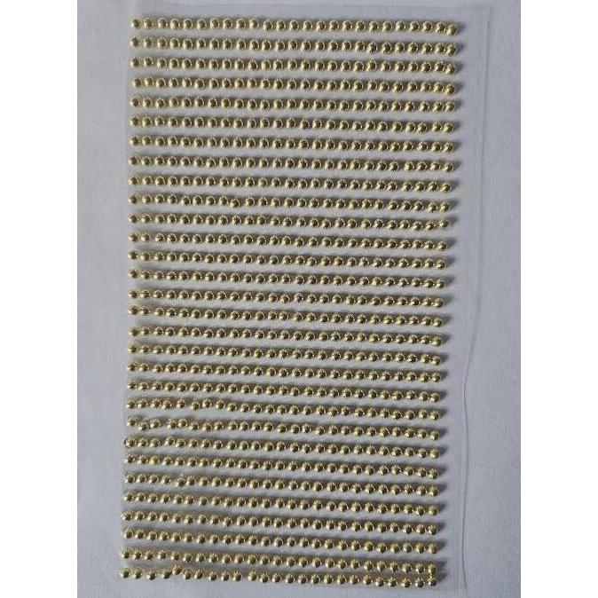 Gemas de Rhinestone Autoadhesivas Doradas 3mm 750 Piezas