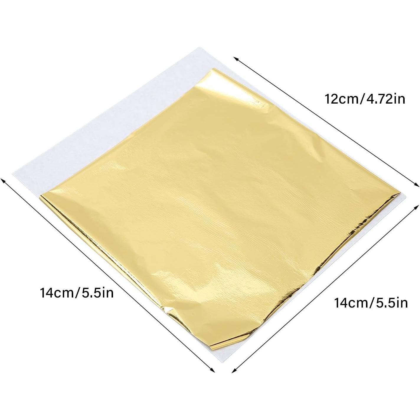 Papel de Foil Dorado Grande 100pcs para Manualidades DIY