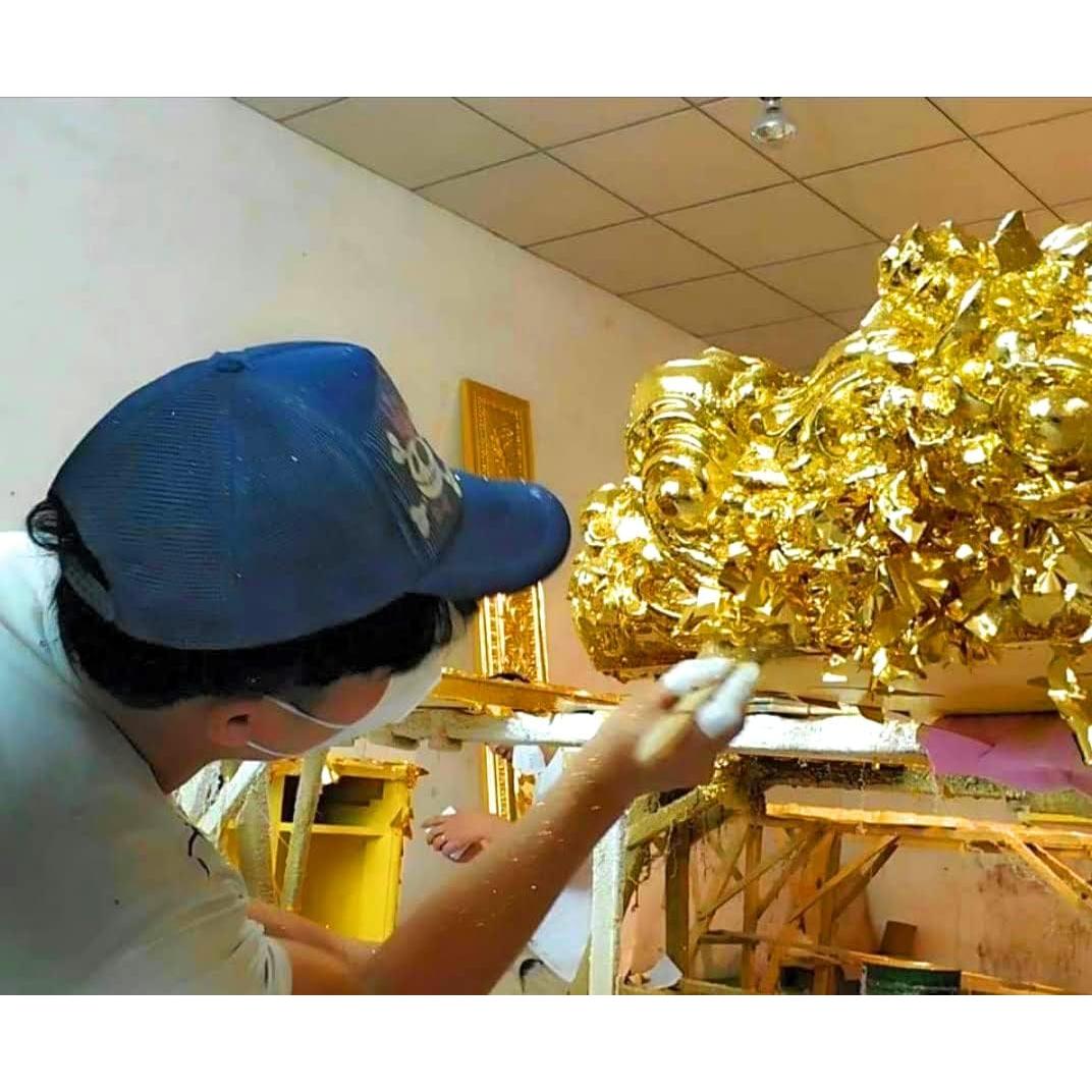 Hoja de Oro Imitación FGLC 100 Hojas 8x8 cm para Manualidades