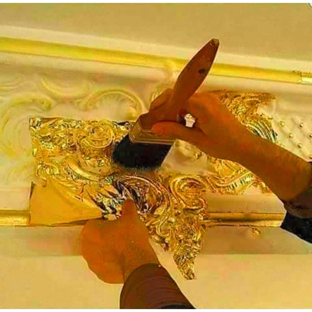 Hoja de Oro Imitación FGLC 100 Hojas 8x8 cm para Manualidades