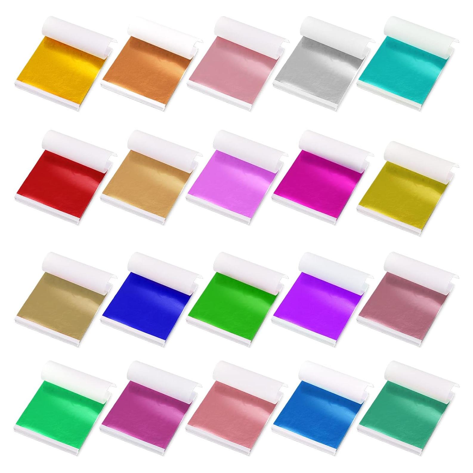 Hojas de Oro Imitación Sadnyy 1000 Piezas 20 Colores 8x8.5cm