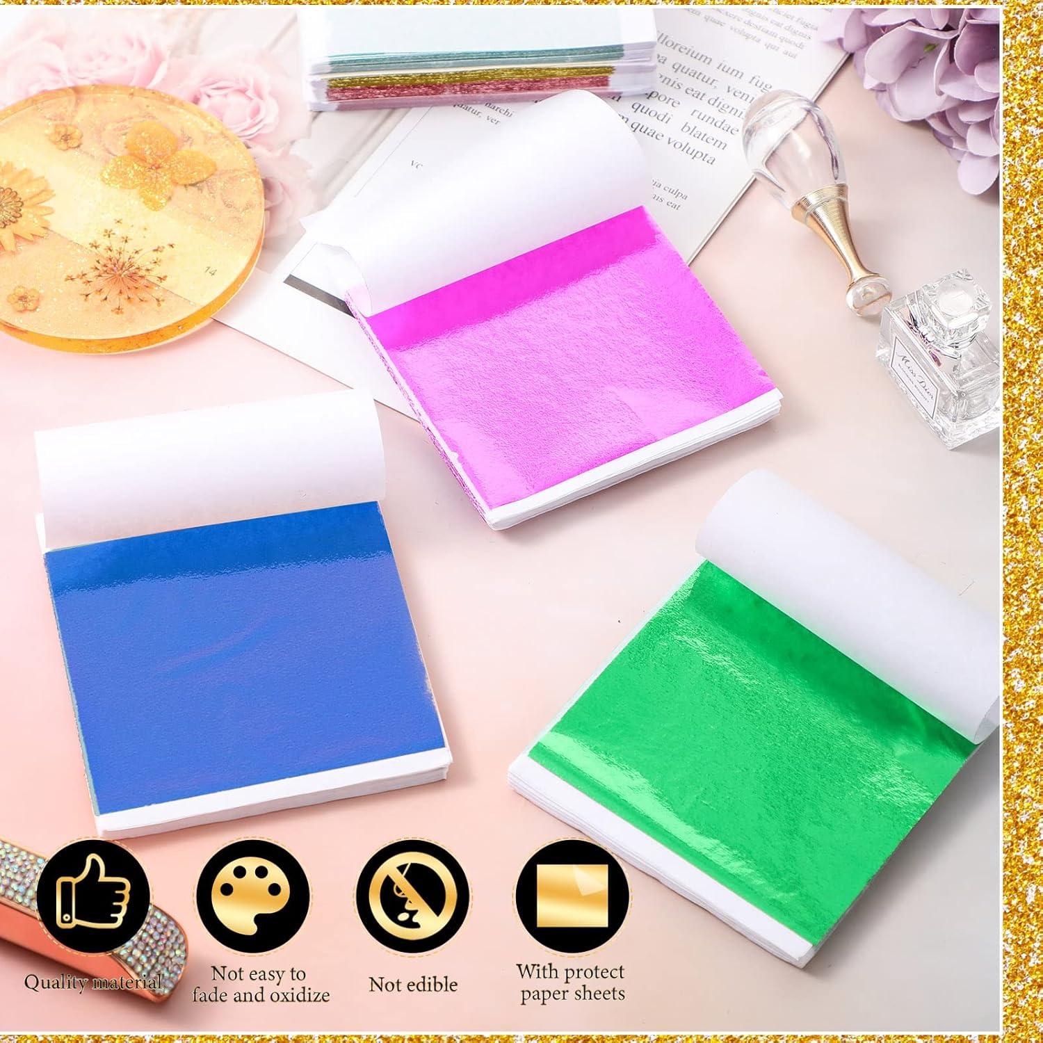 Hojas de Oro Imitación Sadnyy 1000 Piezas 20 Colores 8x8.5cm