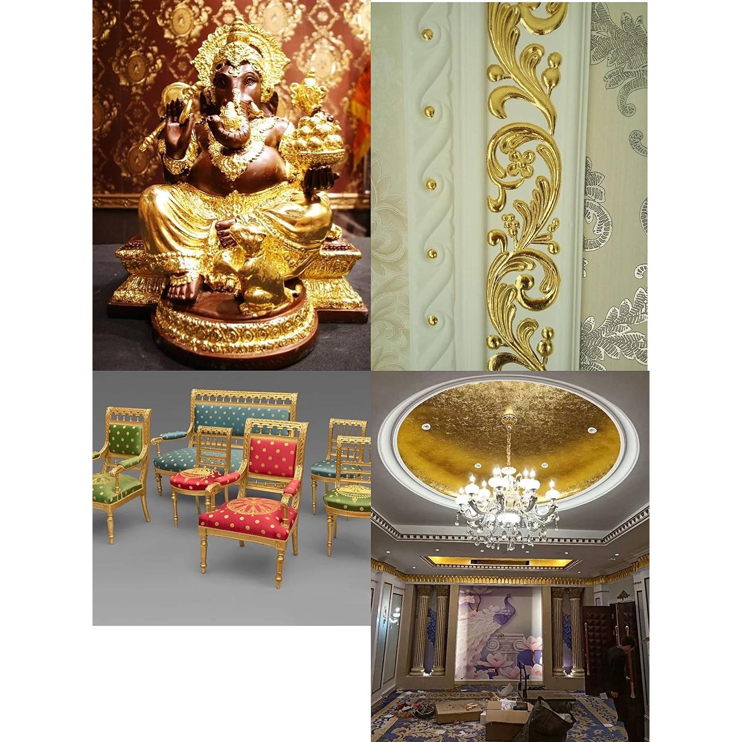 Hojas de Oro Imitación DECONICER 200 pcs 8x8.5 cm