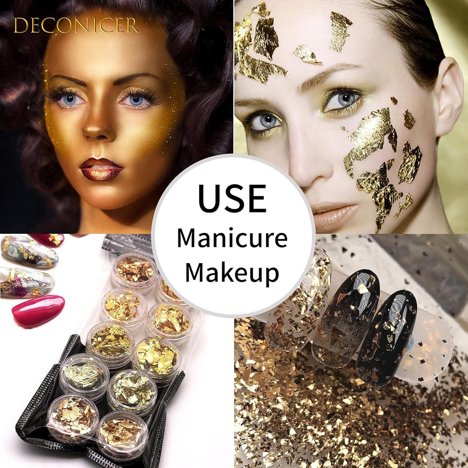 Hojas de Oro Imitación DECONICER 200 pcs 8x8.5 cm