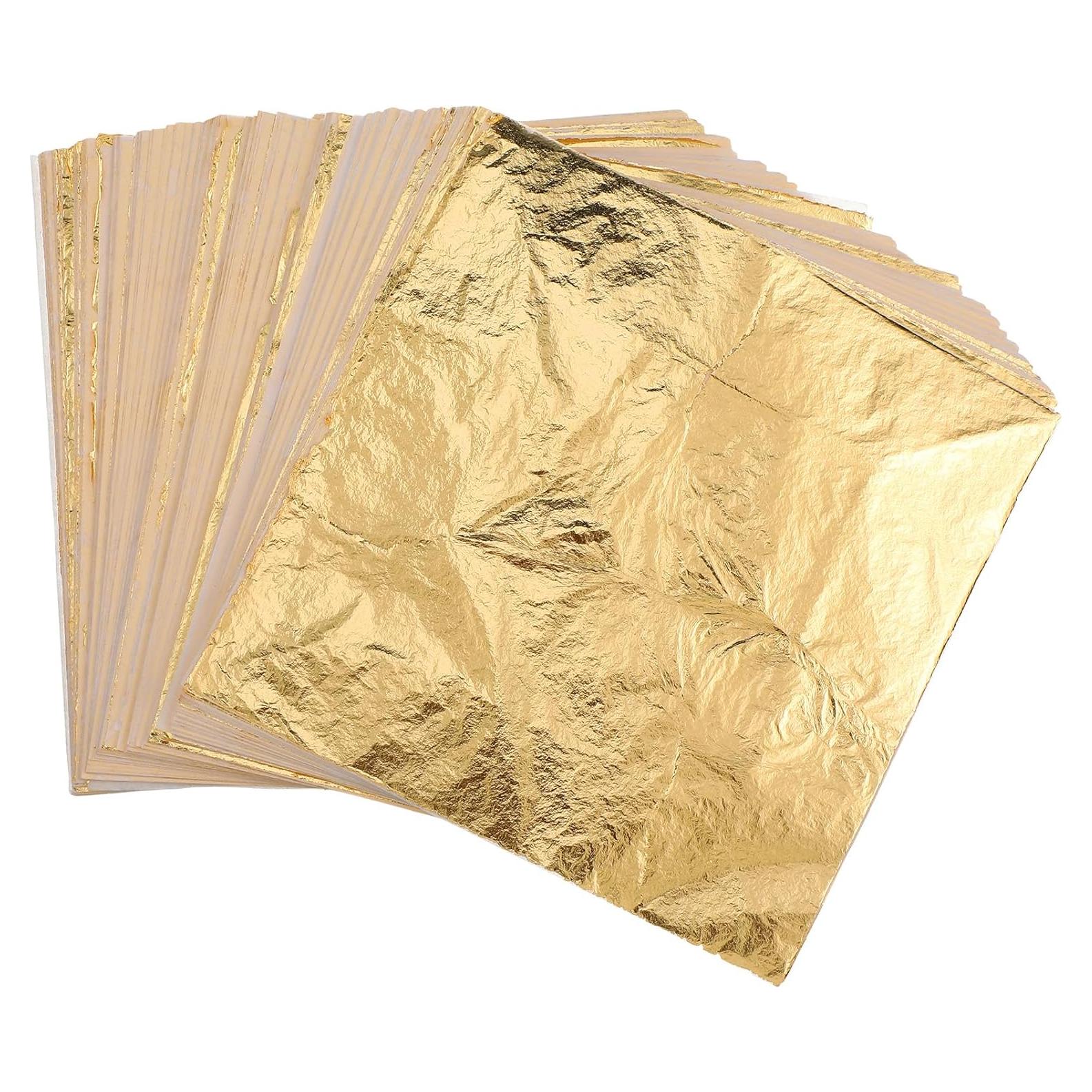 Harloon 1000 Hojas Imitación de Oro para Manualidades 14x14cm