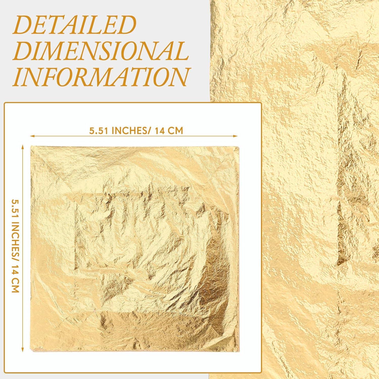 Harloon 1000 Hojas Imitación de Oro para Manualidades 14x14cm