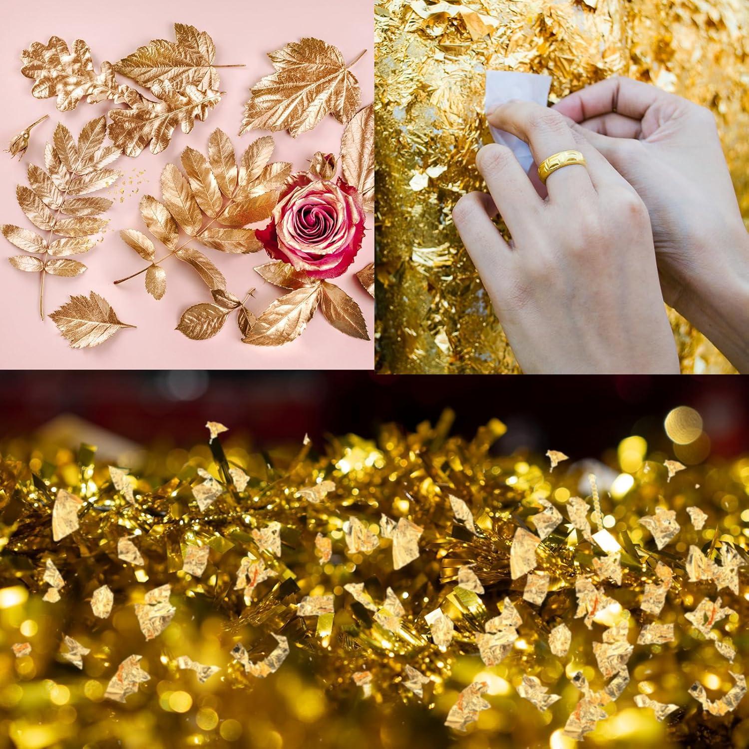 Harloon 1000 Hojas Imitación de Oro para Manualidades 14x14cm