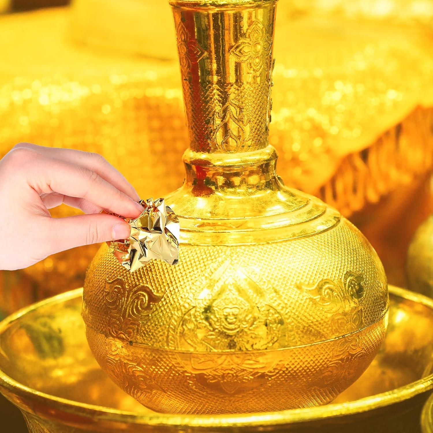 100 Hojas de Foil Dorado y Plateado 14x14 cm para Manualidades