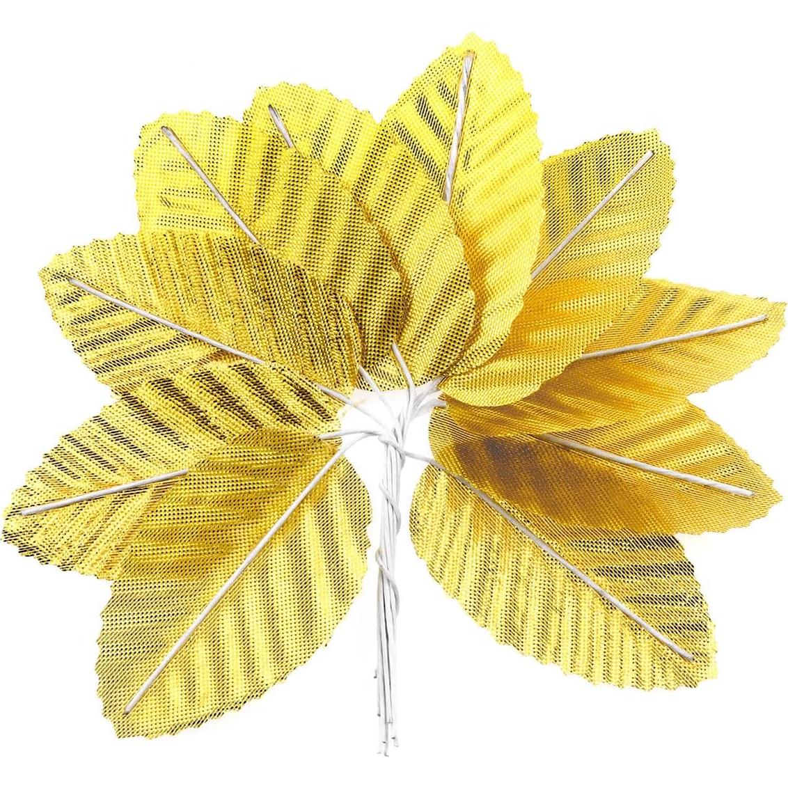 Hojas Artificiales Doradas Haidong - 120 Piezas Decorativas