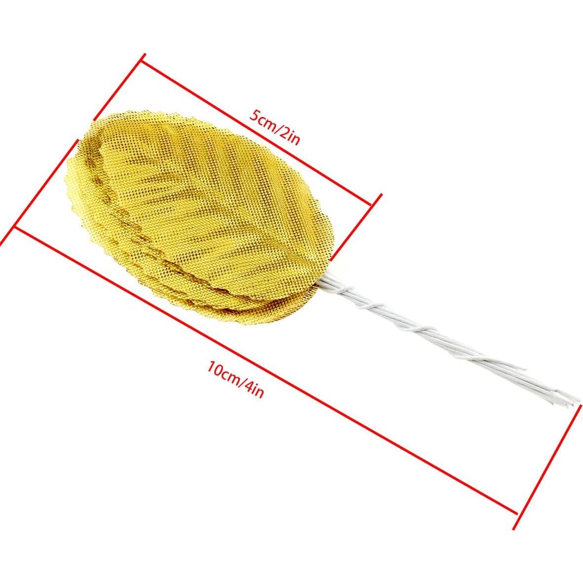 Hojas Artificiales Doradas Haidong - 120 Piezas Decorativas