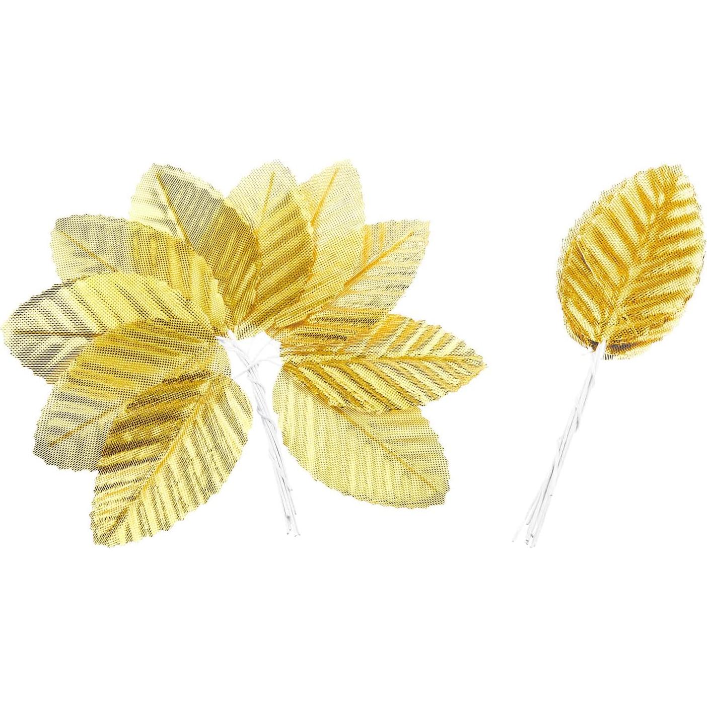 Hojas Artificiales Doradas Haidong - 120 Piezas Decorativas