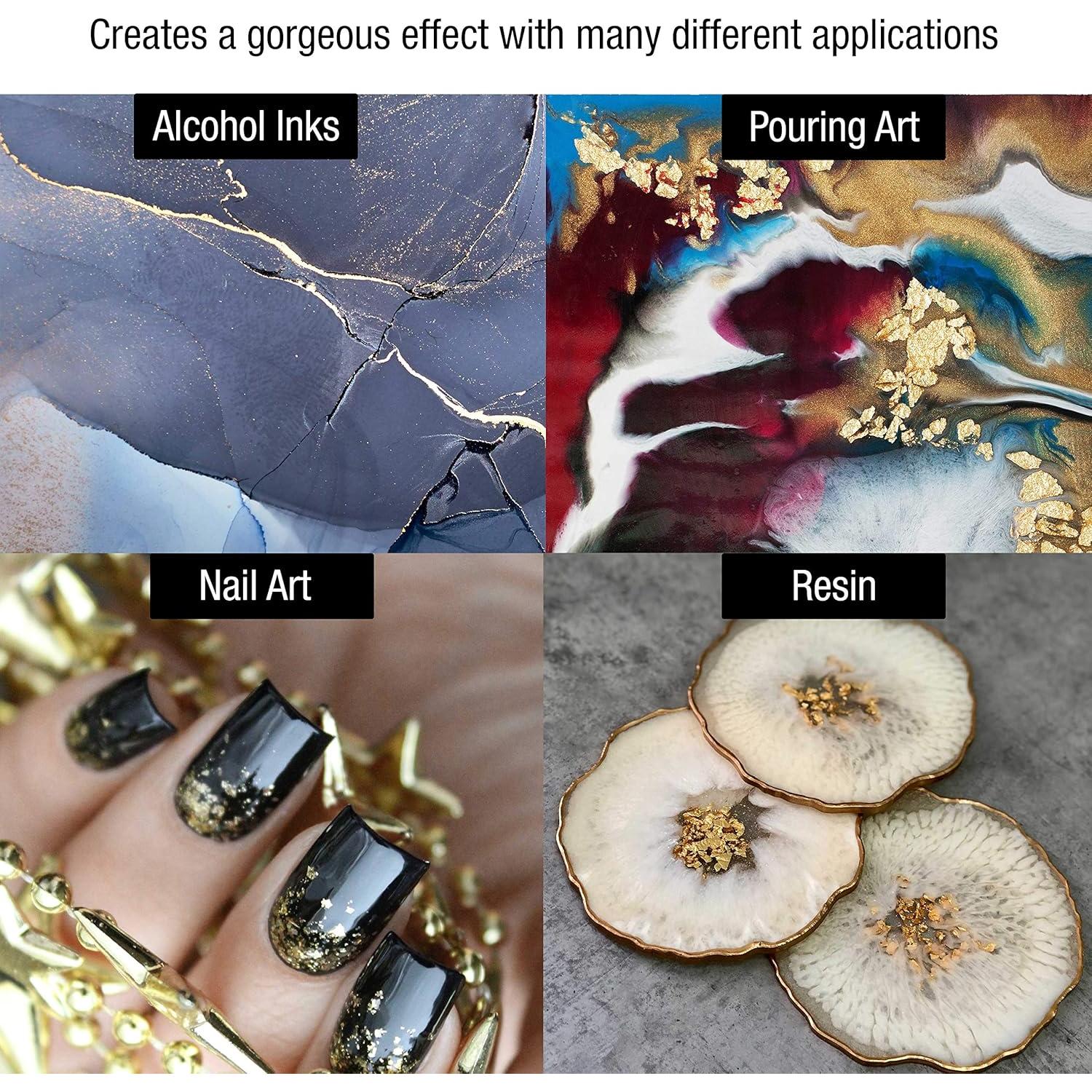 Copos de Hoja de Metal Schabin 10g x3 - Oro para Manualidades