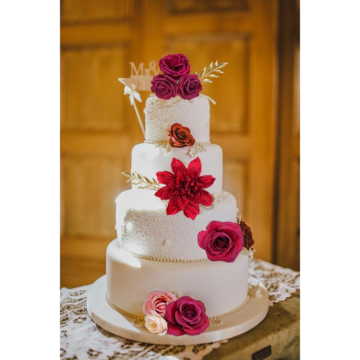 Ramo de Flores Artificiales FPMSQDY Burdeos Seda 280g