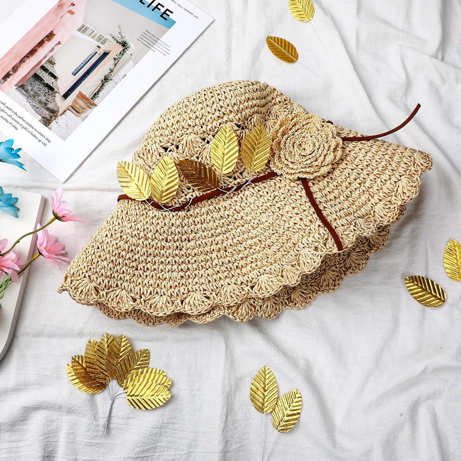 200 Hojas de Seda Artificial Doradas KALIONE para Decoración