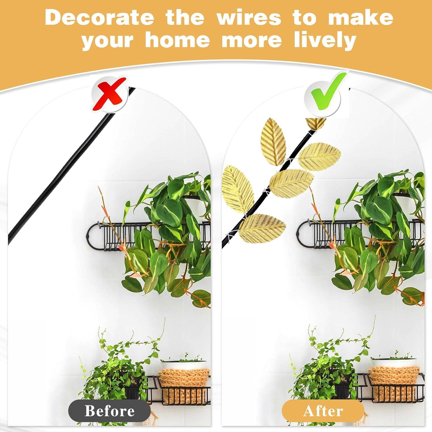 200 Hojas de Seda Artificial Doradas KALIONE para Decoración