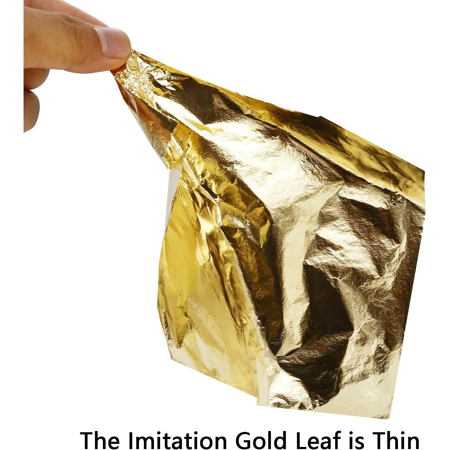 Hojas de Oro Imitación Verlimk 100pcs 14x14cm para Manualidades