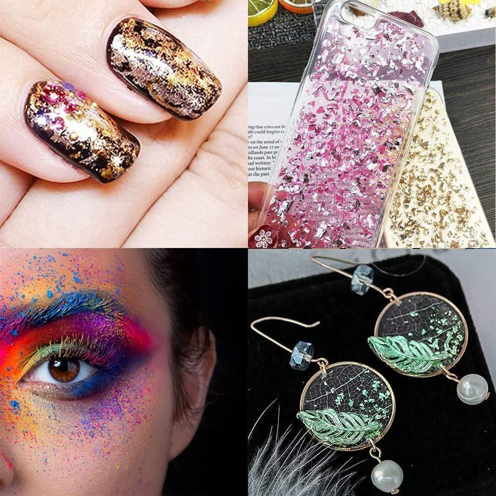 600 Hojas de Oro Imitación BetterJonny 12 Colores 8x8.5cm