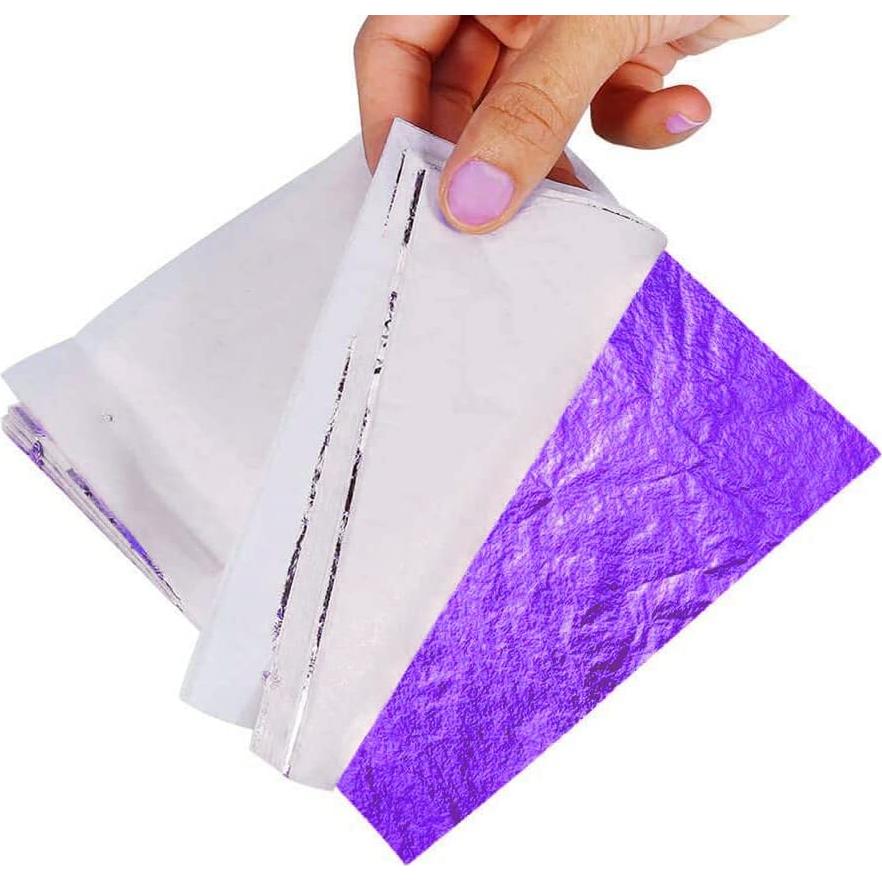 600 Hojas de Oro Imitación BetterJonny 12 Colores 8x8.5cm