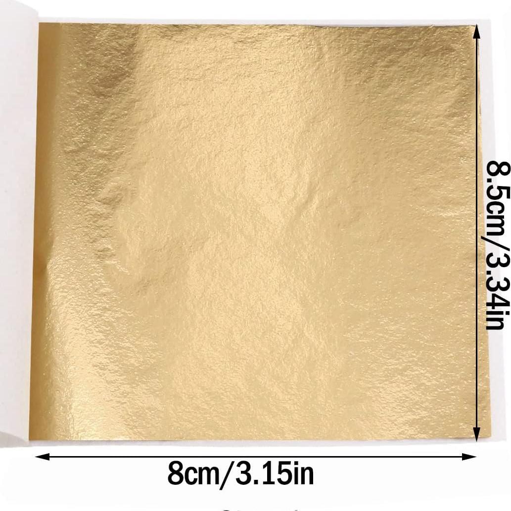 600 Hojas de Oro Imitación BetterJonny 12 Colores 8x8.5cm