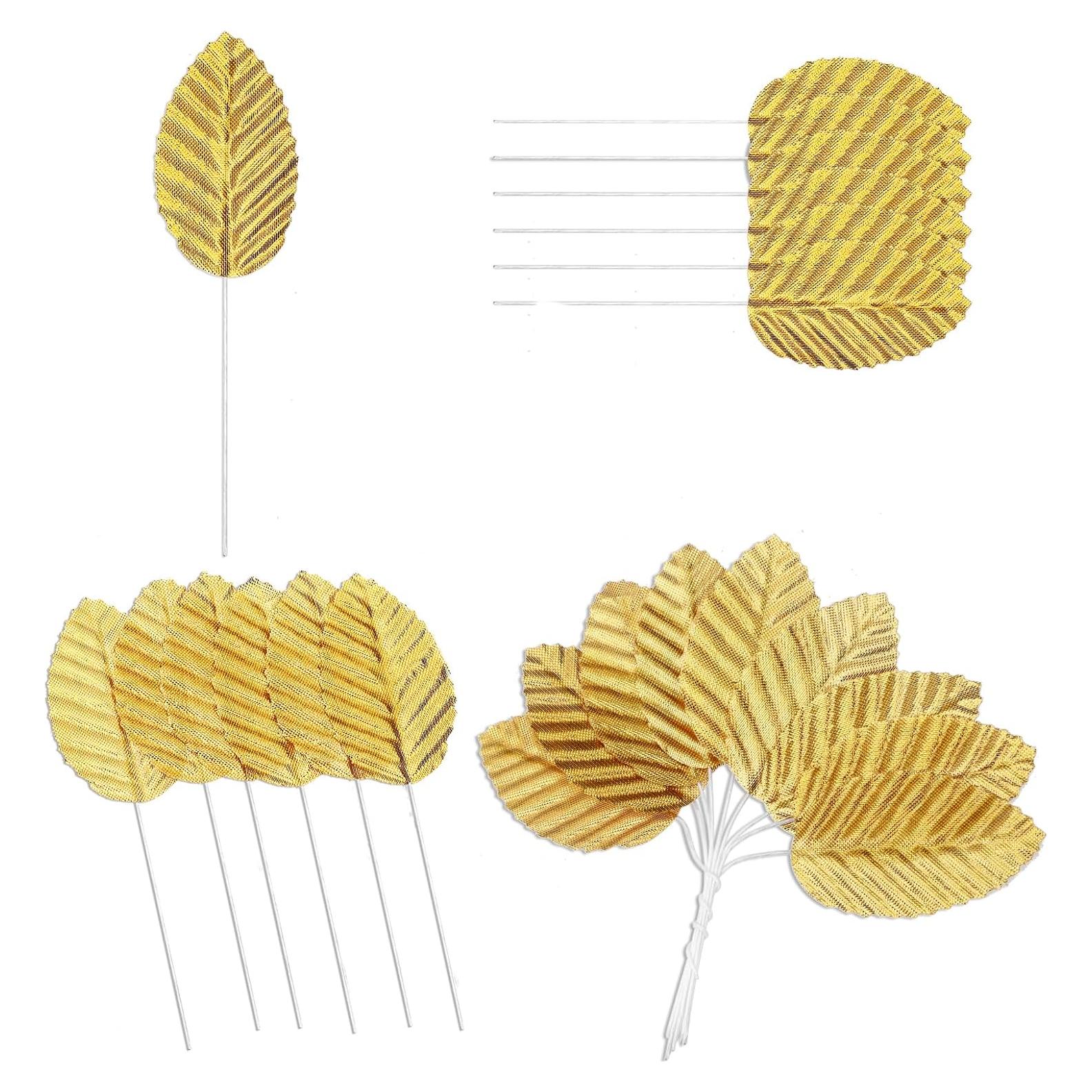 200 Hojas Artificiales Doradas Xthrotsenk para Decoración DIY