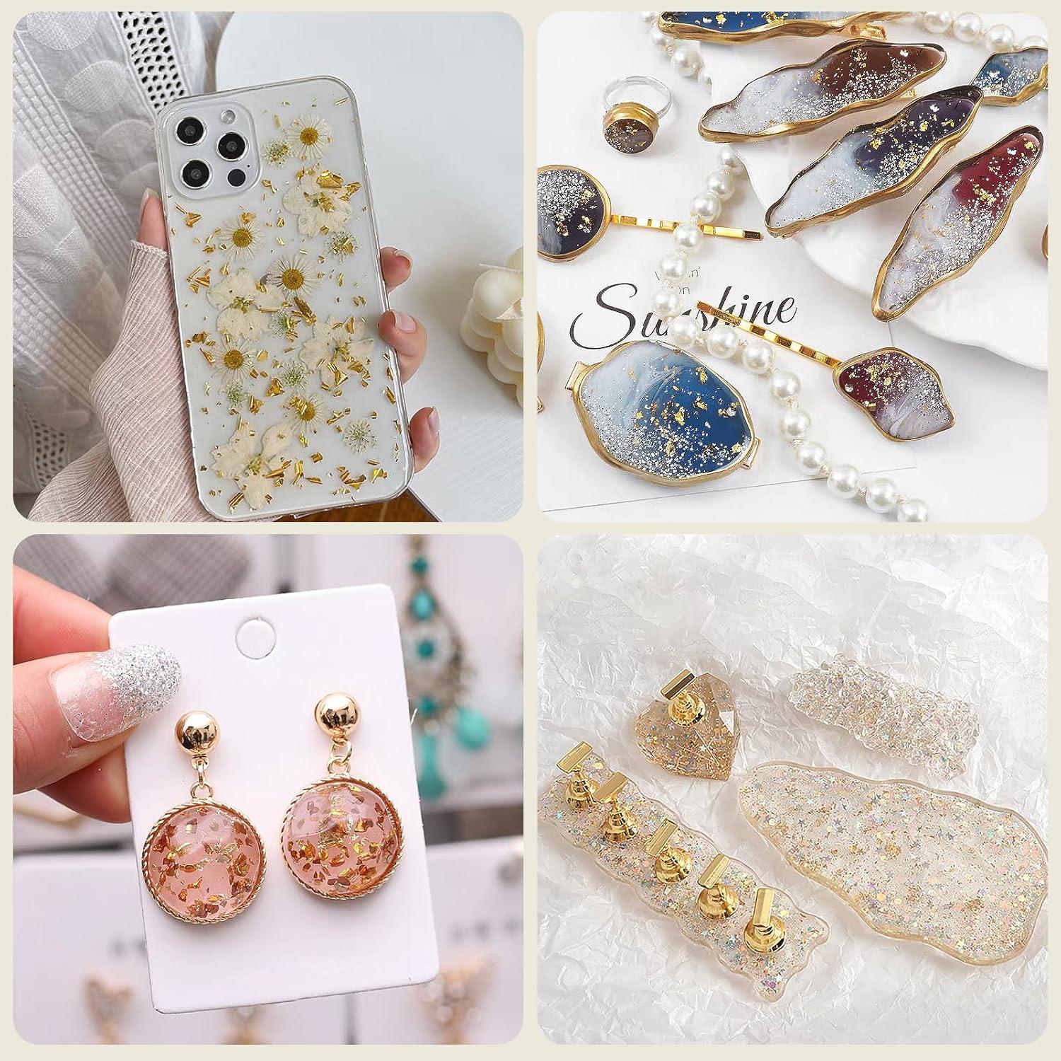 300 Hojas de Oro, Plata y Oro Rosa para Manualidades 8x8.5 cm