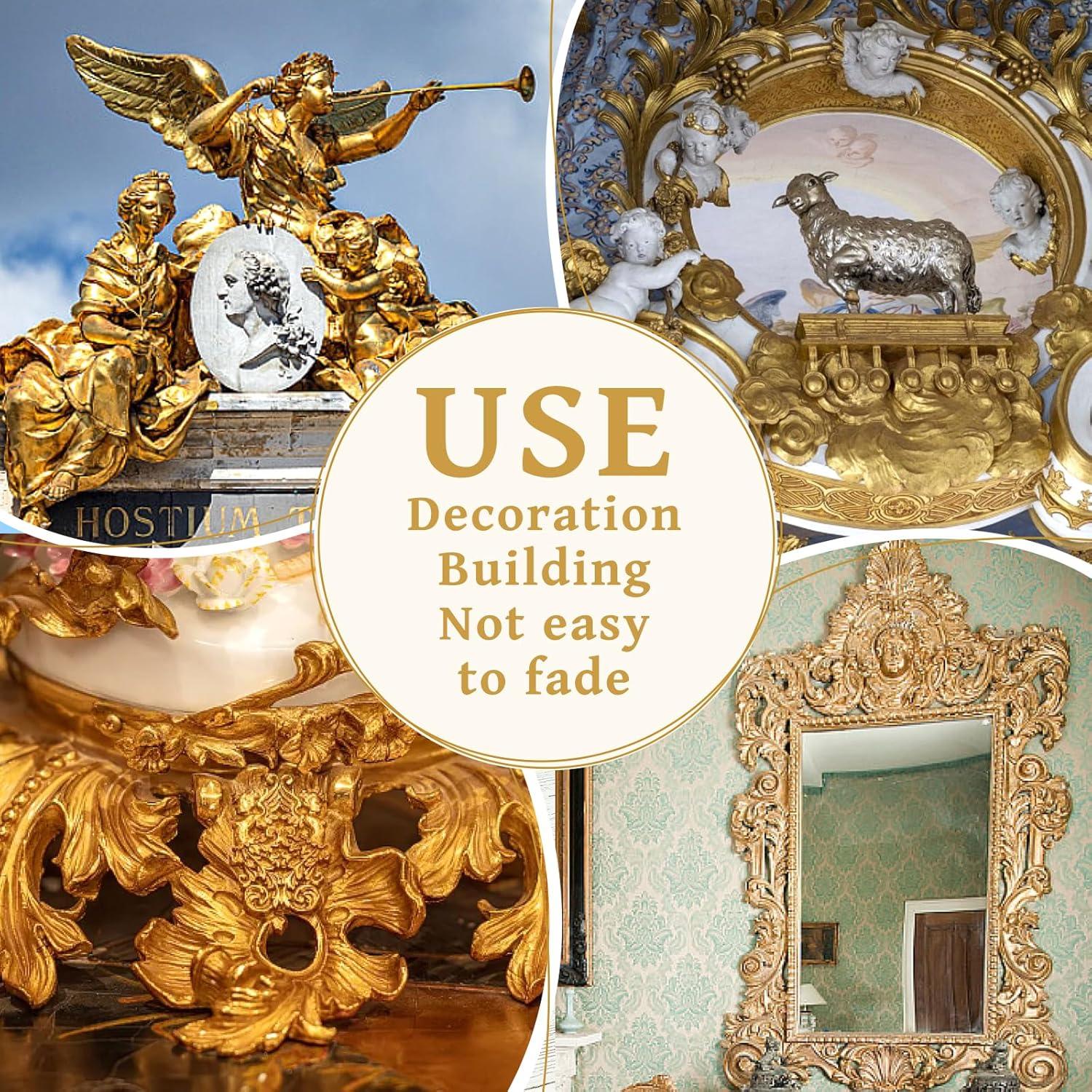 300 Hojas de Oro, Plata y Oro Rosa para Manualidades 8x8.5 cm