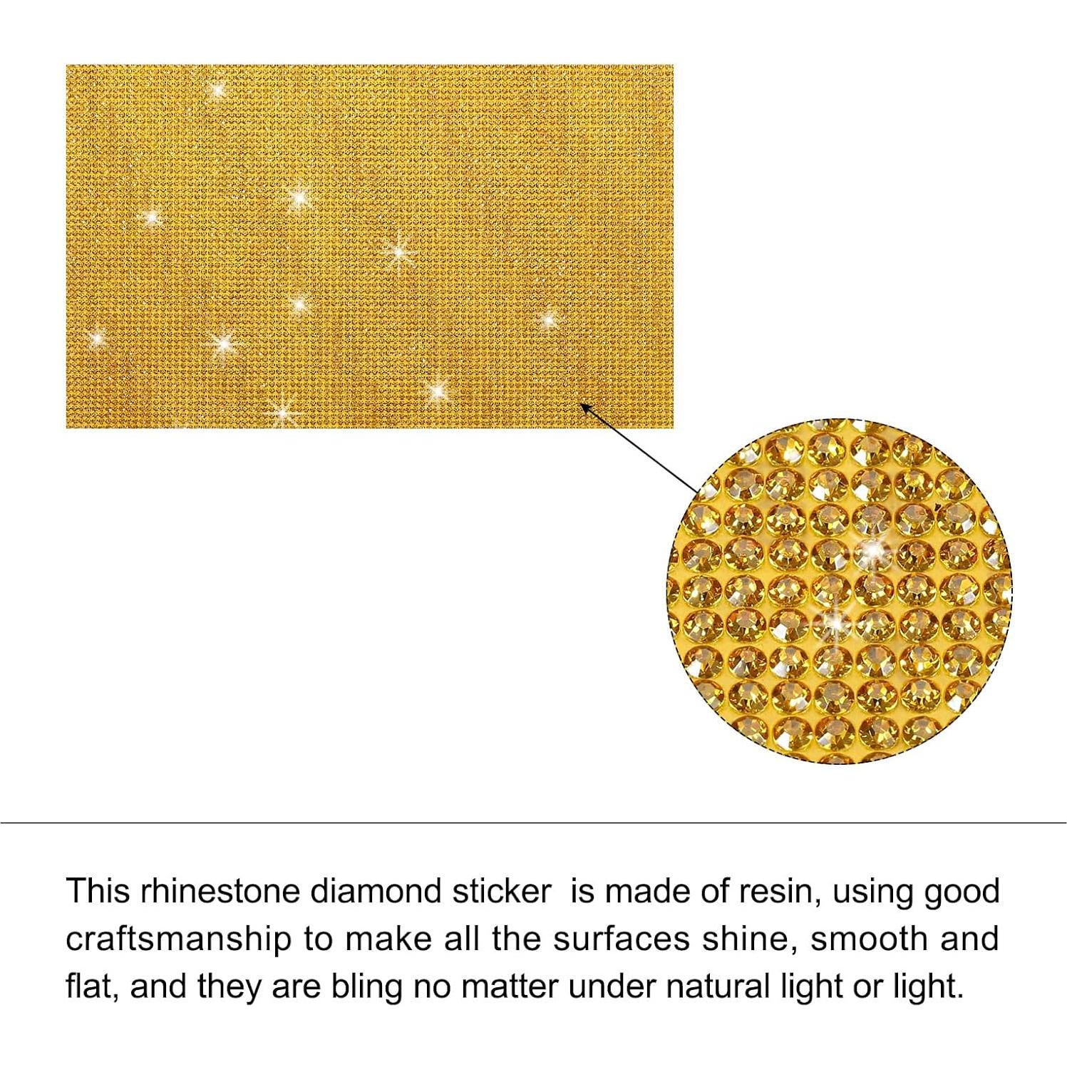 Hoja de Cristales Brillantes Autoadhesiva MECCANIXITY 40x24cm Oro