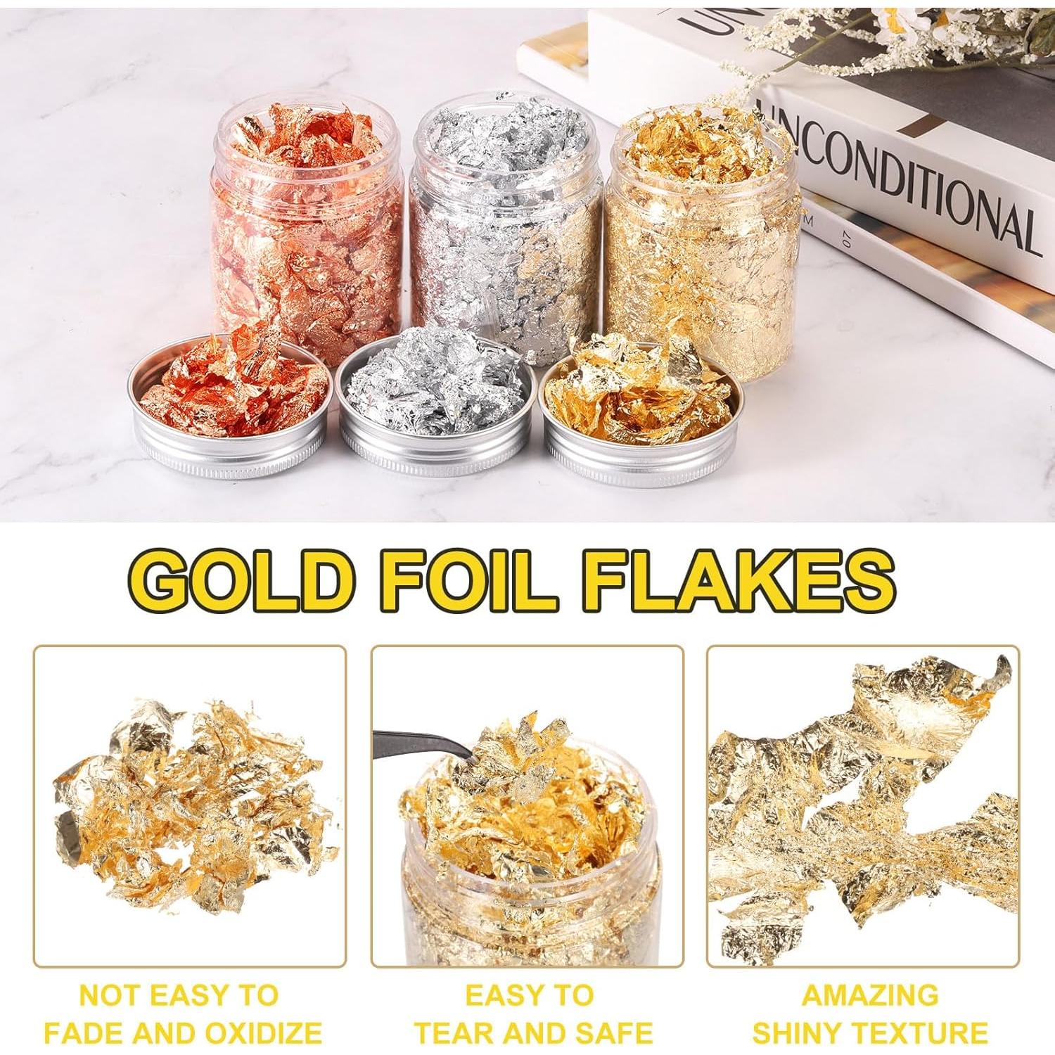 Copos de Hoja de Oro 3g MECCANIXITY para Manualidades