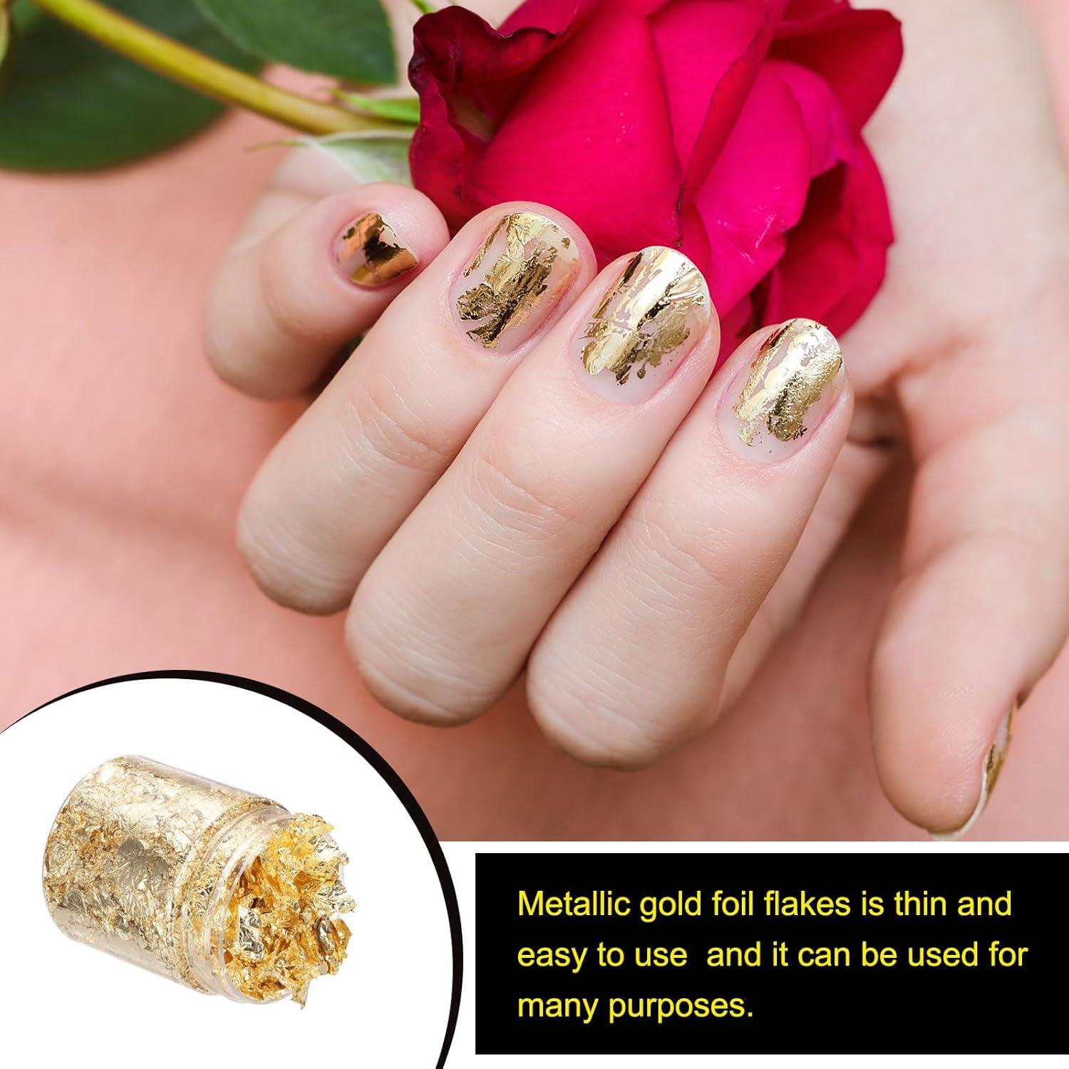 Copos de Hoja de Oro 3g MECCANIXITY para Manualidades