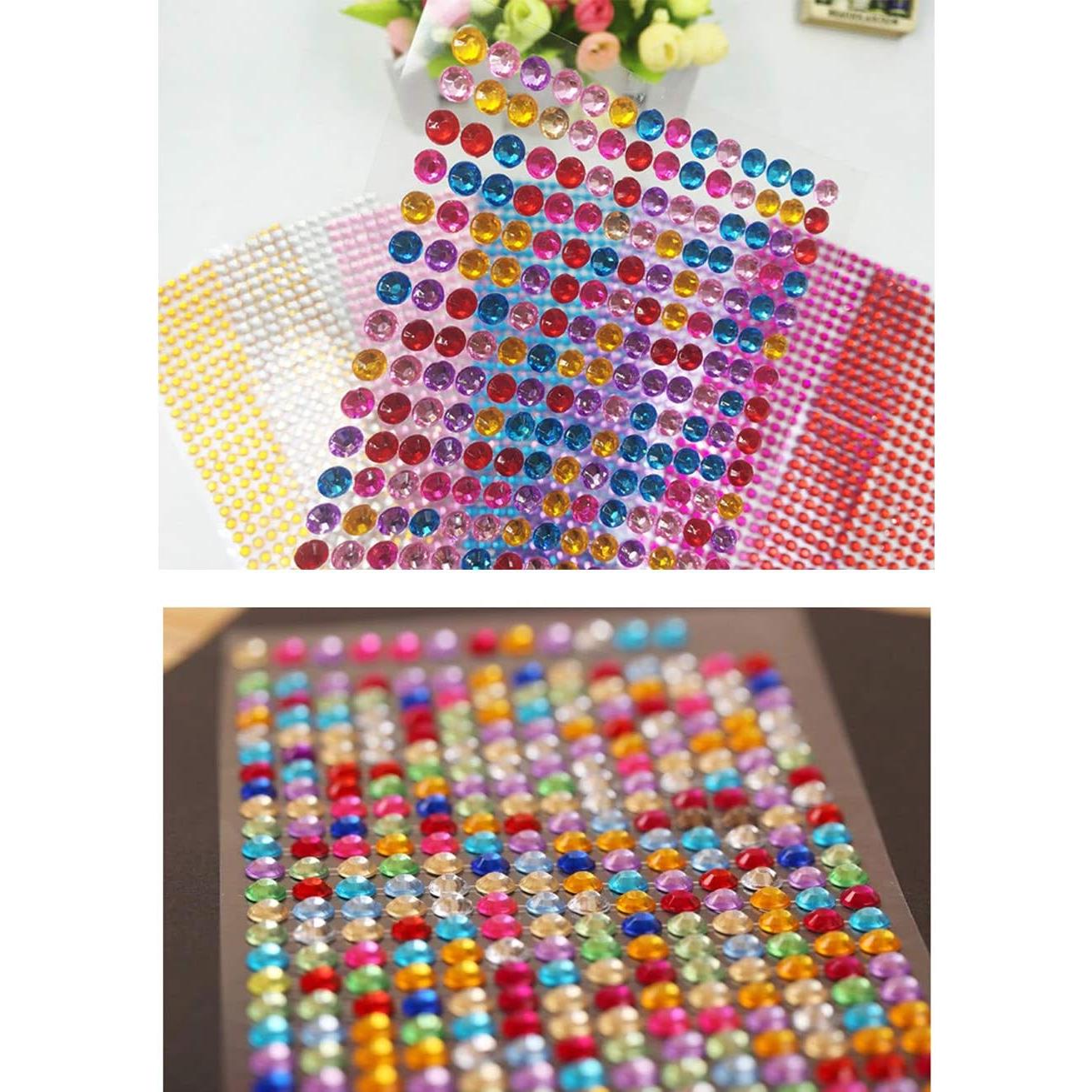 4032 Piezas Stickers Rhinestone Autoadhesivos DoTebpa 6mm