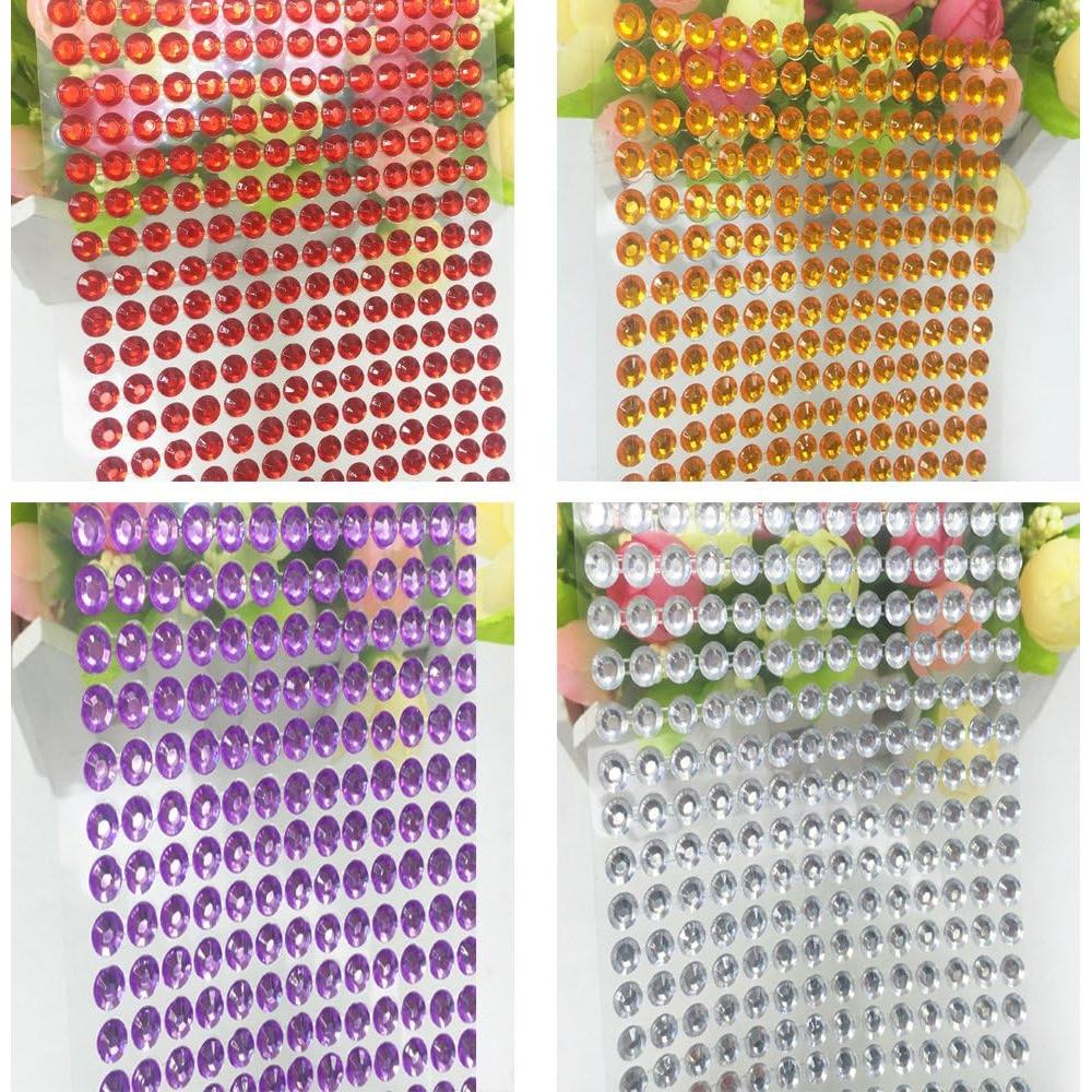 4032 Piezas Stickers Rhinestone Autoadhesivos DoTebpa 6mm