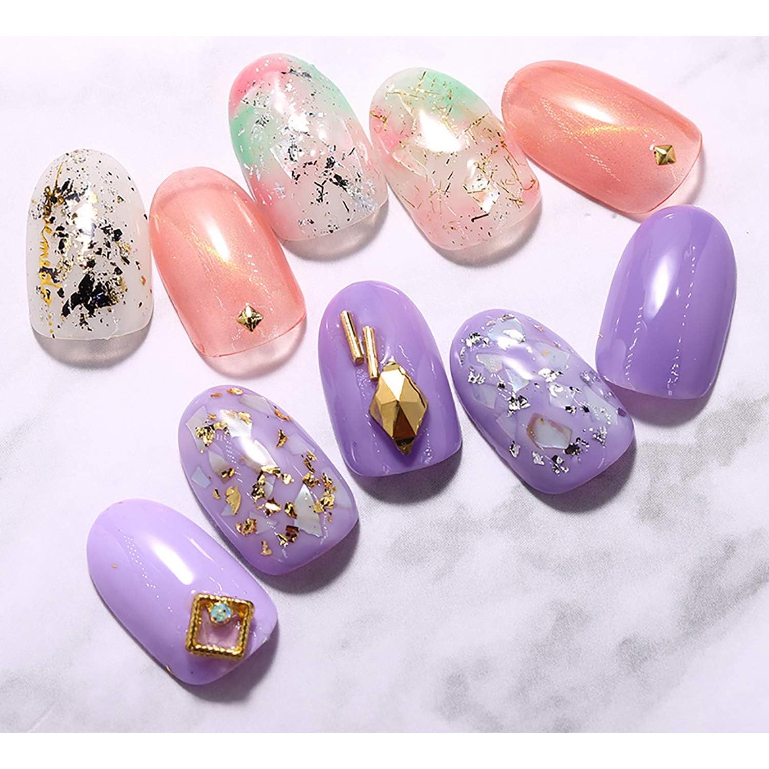 3 Piezas Copos de Hoja de Oro para Resina - Oro, Plata, Cobre