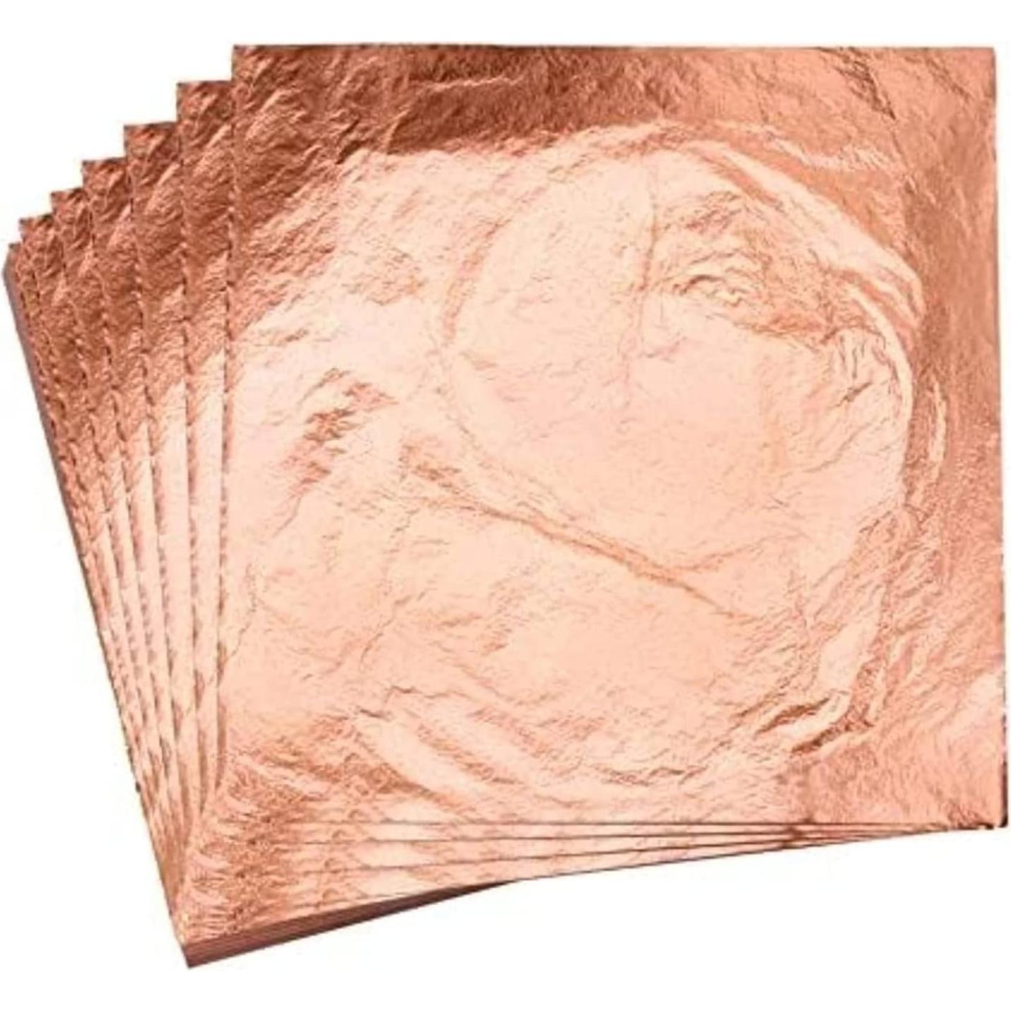 300 Hojas de Oro, Plata y Cobre 8x8cm para Manualidades