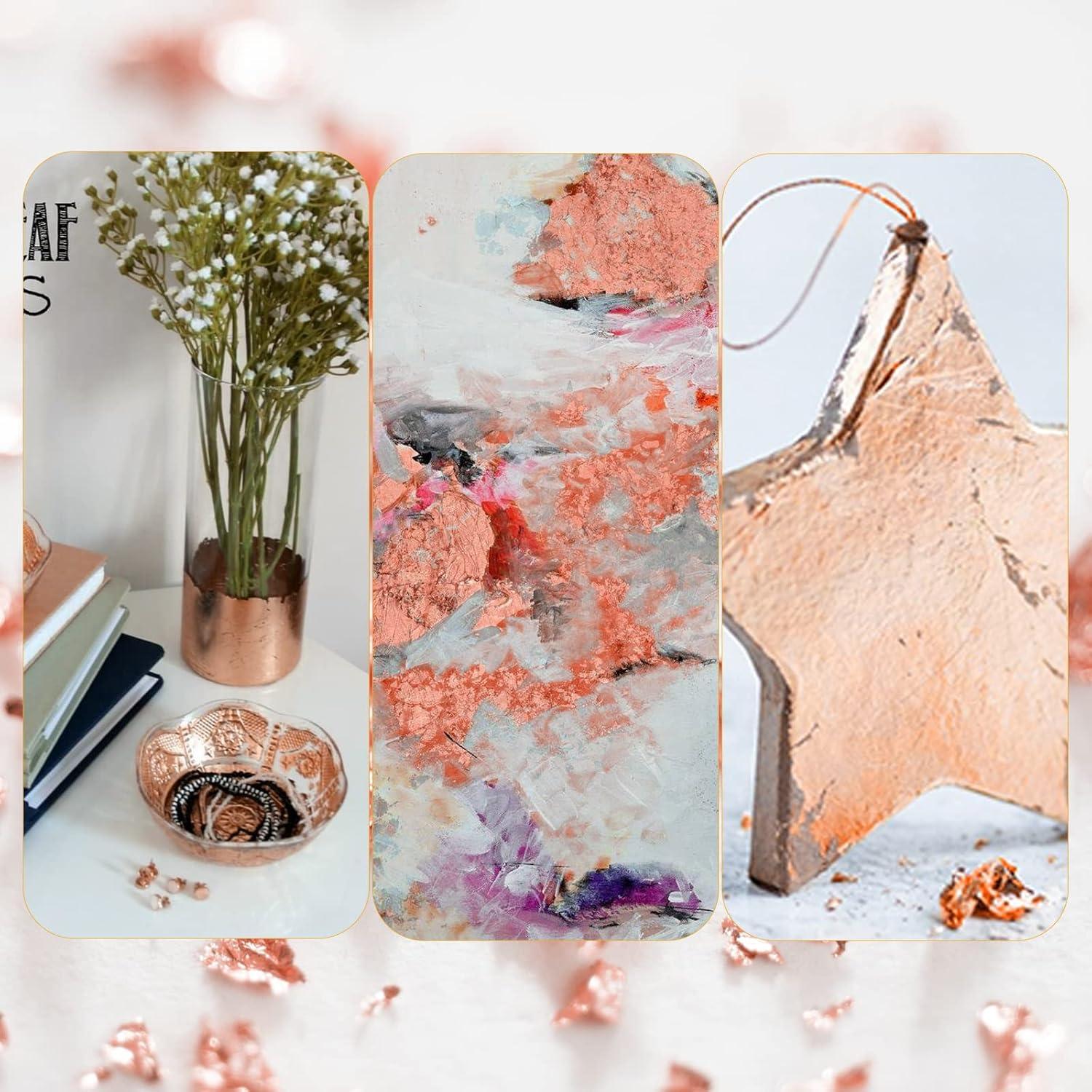 Copos Adhesivos Metálicos Oro Rosa Yeeech para Maquillaje