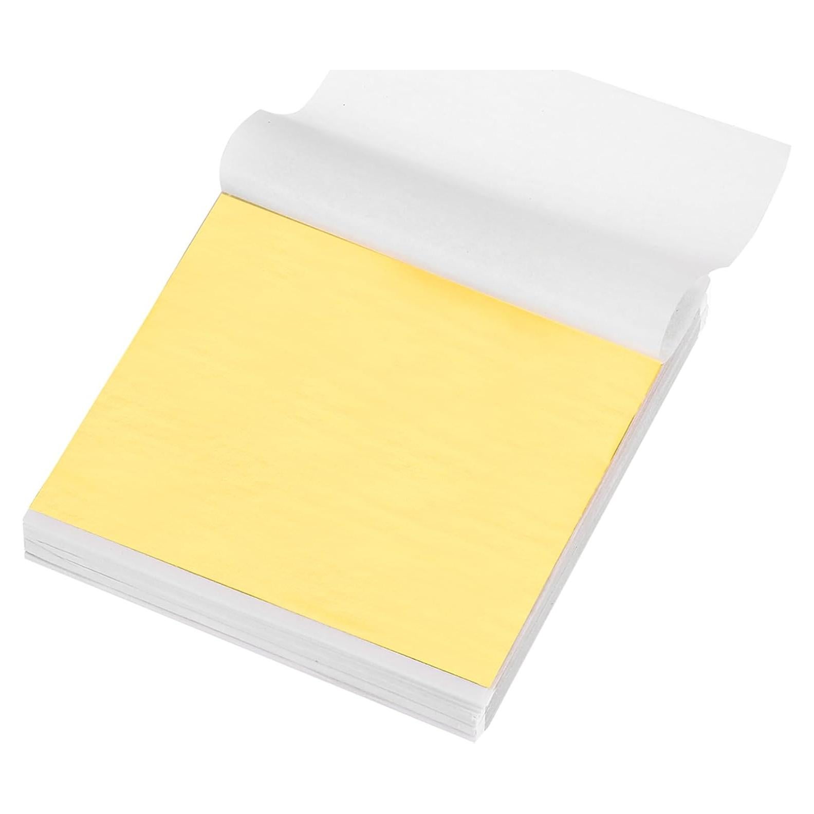 Hojas de Oro Imitación MECCANIXITY 400 Pcs 14x14 cm