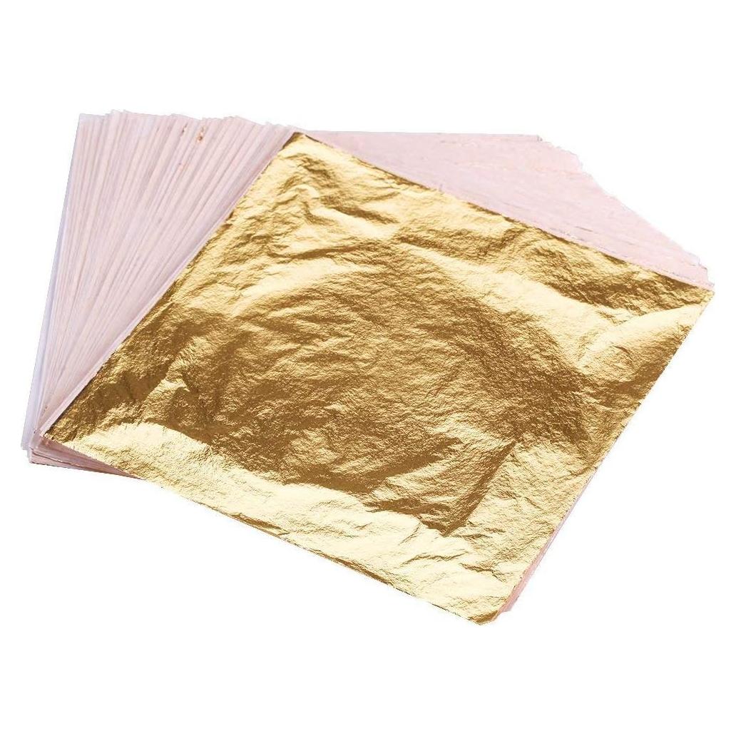 Hoja de Oro Imitación Onwon 100 Hojas 14x14 cm para Manualidades