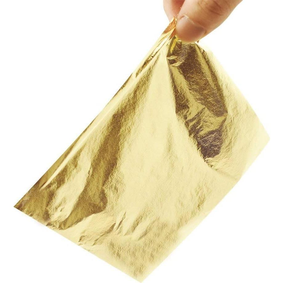 Hoja de Oro Imitación Onwon 100 Hojas 14x14 cm para Manualidades